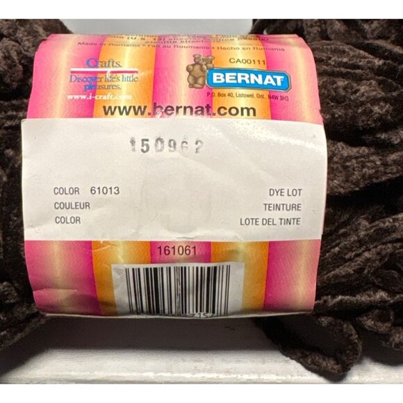 Bernat Velour Yarn 10 Pack Super Bulky 6 Chocolate Tard 100% Acrylic 100g 3.5oz - Picture 4 of 6